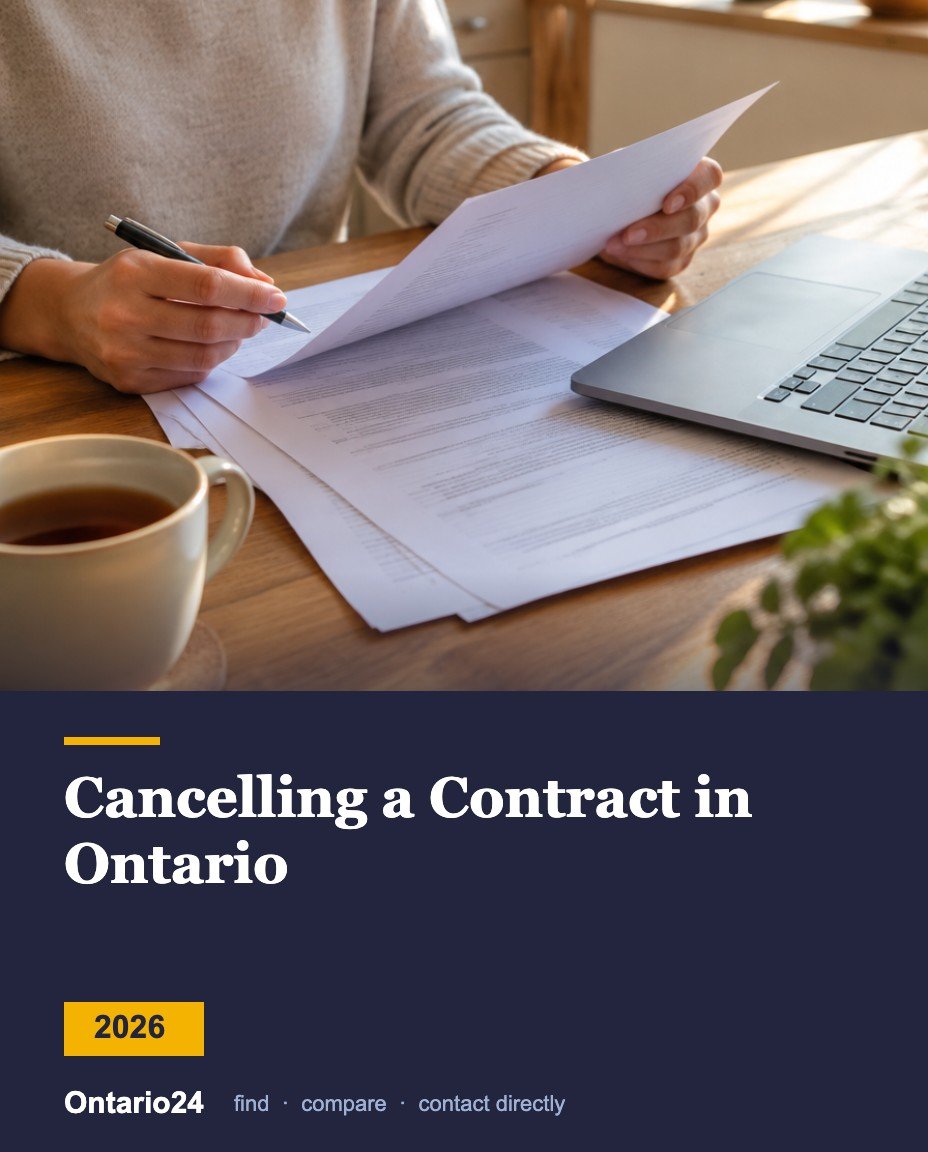 Cancelling a contract in Ontario 2026 guide cover