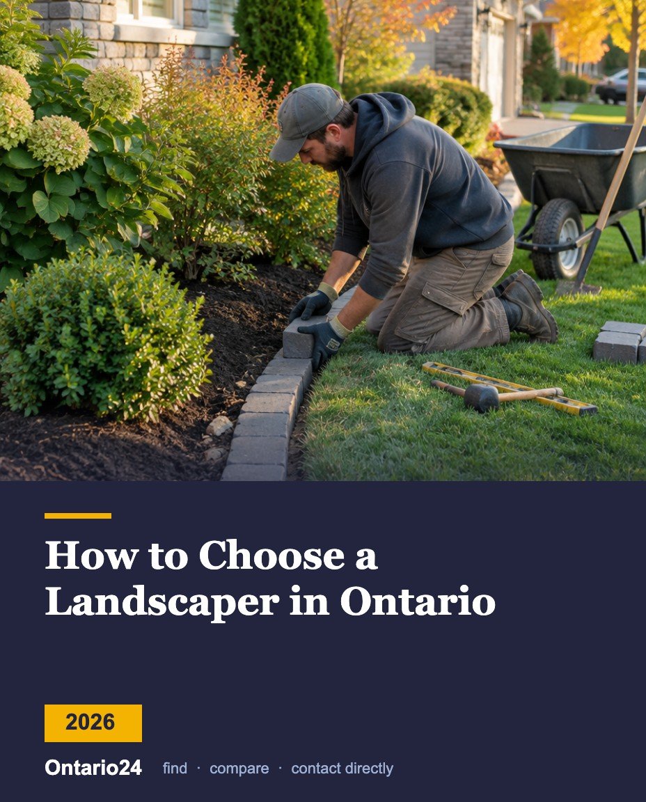 How to Choose a Landscaper in Ontario — Ontario24 guide cover