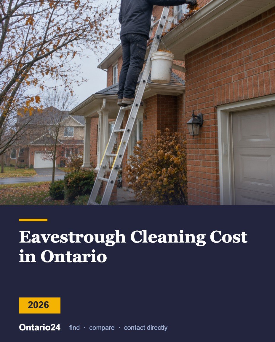 Eavestrough cleaning cost in Ontario 2026 guide cover