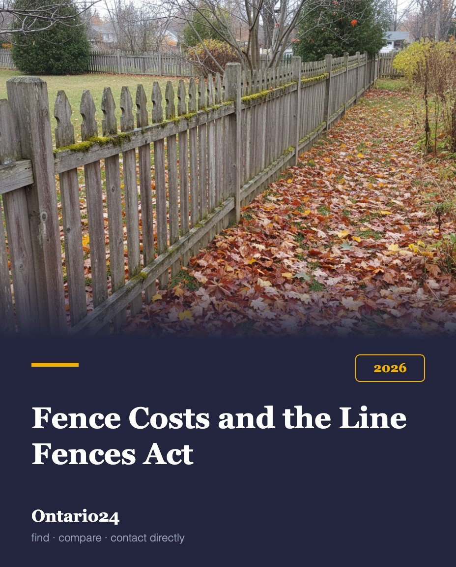 Fence cost and the Line Fences Act in Ontario 2026 guide cover