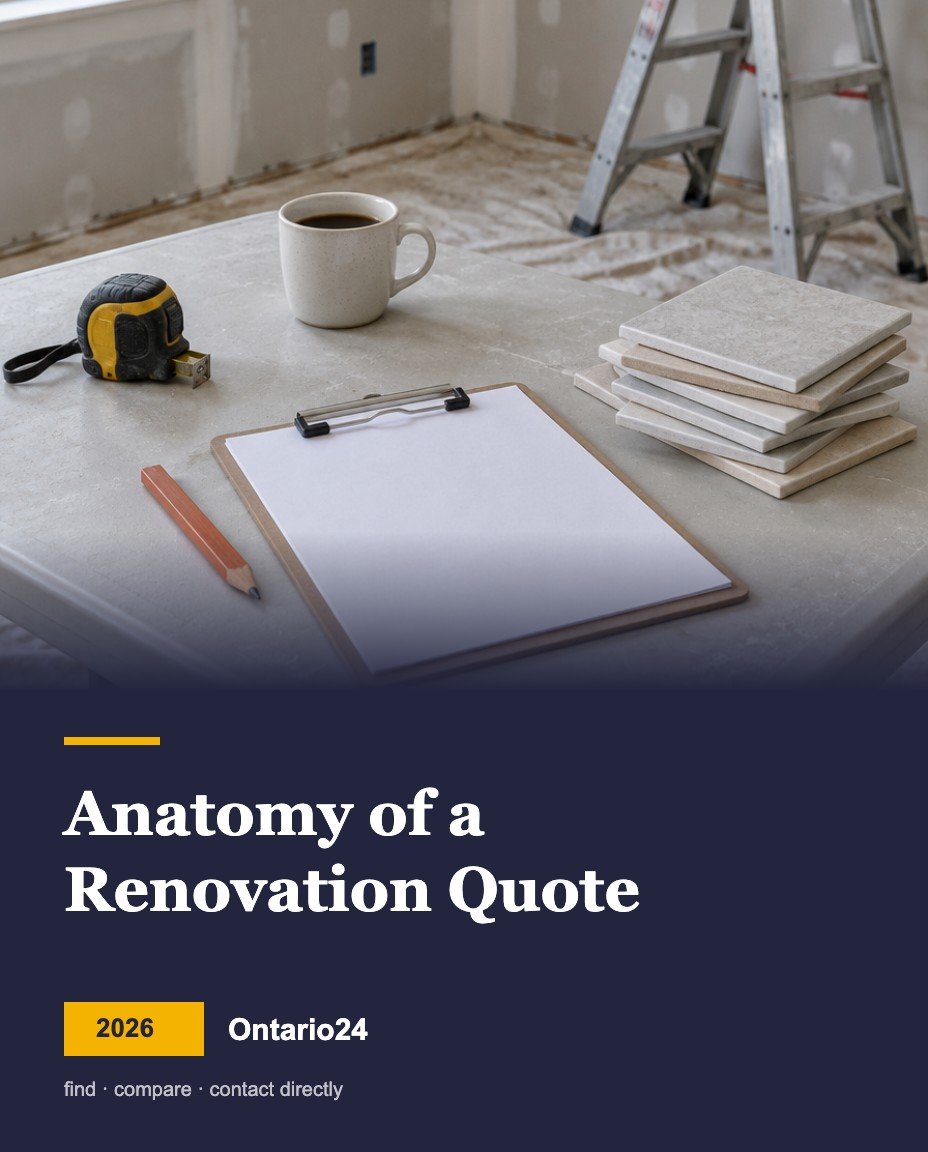 Anatomy of a renovation quote in Ontario 2026 guide cover