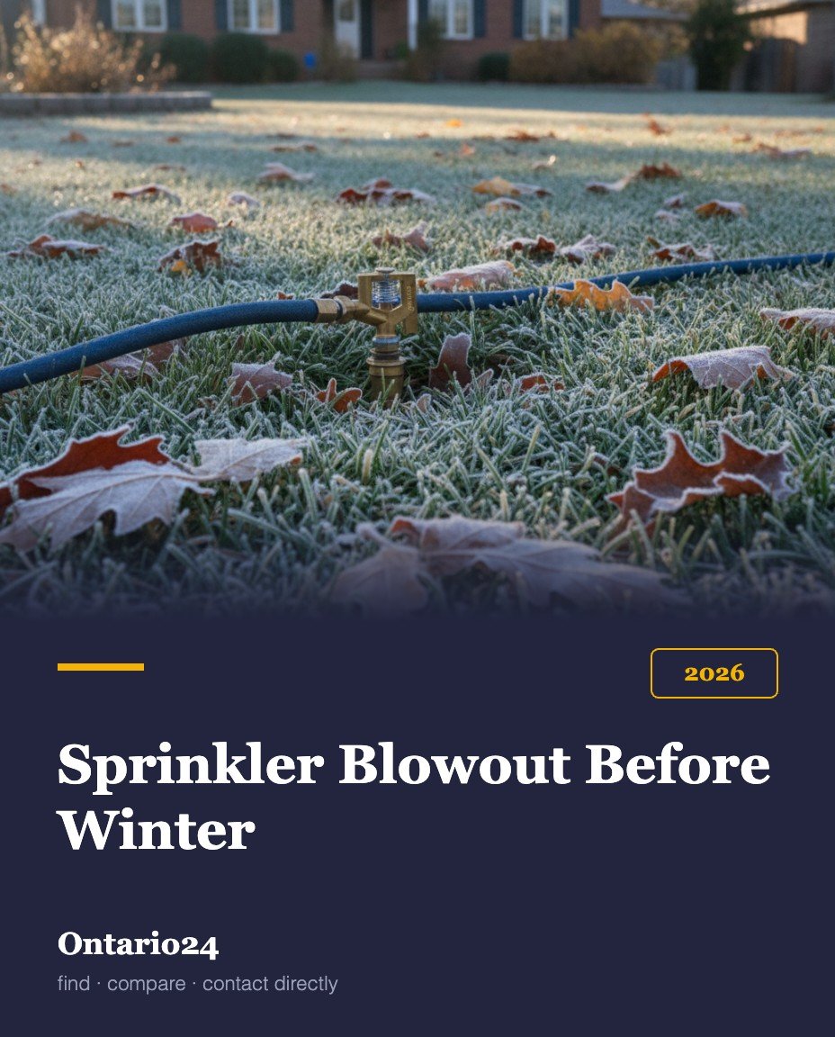 Sprinkler system blowout cost in Ontario 2026 guide cover